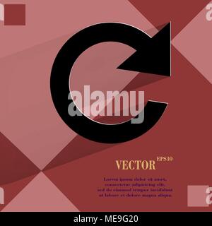 arrow Update. Flat modern web design on a flat geometric abstract background Vector. EPS10 Stock Vector