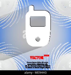 Mobile phone. Flat modern web design on a flat geometric abstract background Vector. EPS10 Stock Vector