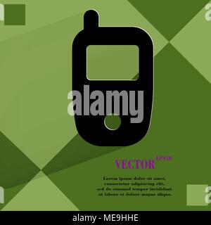Mobile phone. Flat modern web design on a flat geometric abstract background Vector. EPS10 Stock Vector