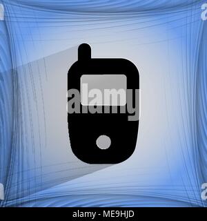 Mobile phone. Flat modern web design on a flat geometric abstract background Vector. EPS10 Stock Vector