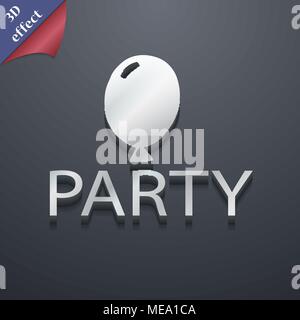 Party icon symbol. 3D style. Trendy, modern design with space for your text Vector illustration Stock Vector