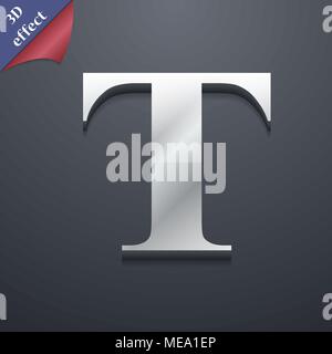 Text edit  icon symbol. 3D style. Trendy, modern design with space for your text Vector illustration Stock Vector