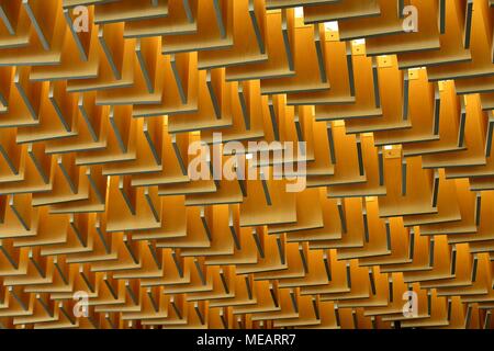 Abstract perspective view of futuristic ceiling with strong geometry and space for copy Stock Photo