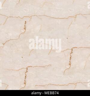 Beige marble stone texture. Seamless square background, tile rea Stock Photo