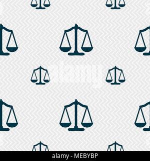 Scales balance. Seamless pattern with geometric texture. Vector illustration Stock Vector