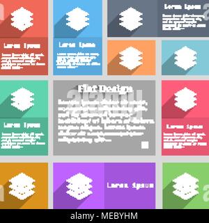 Layers icon sign. Metro style buttons. Modern interface website buttons ...