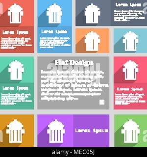 fire hydrant icon sign. Set of multicolored buttons. Metro style with space for text. The Long Shadow Vector illustration Stock Vector