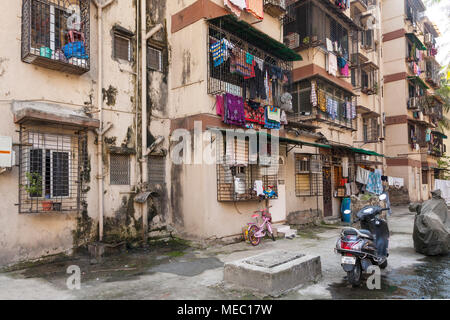 low income housing blocks, mumbai, India Stock Photo