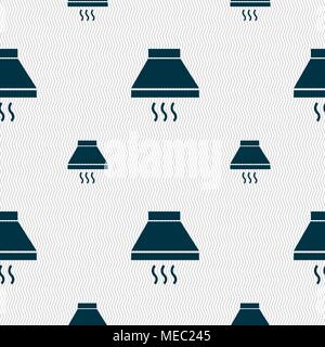 Kitchen hood icon sign. Seamless pattern with geometric texture. Vector illustration Stock Vector