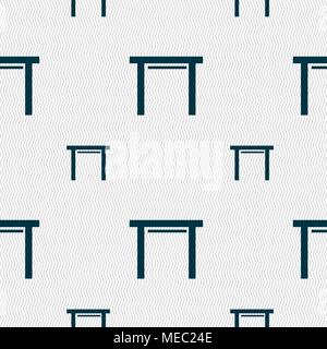 stool seat icon sign. Seamless pattern with geometric texture. Vector illustration Stock Vector