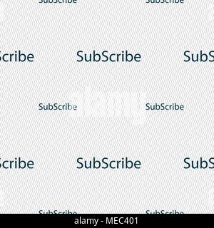 Subscribe sign icon. Membership symbol. Website navigation. Seamless pattern with geometric texture. Vector illustration Stock Vector