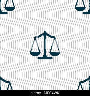 Scales balance. Seamless pattern with geometric texture. Vector illustration Stock Vector