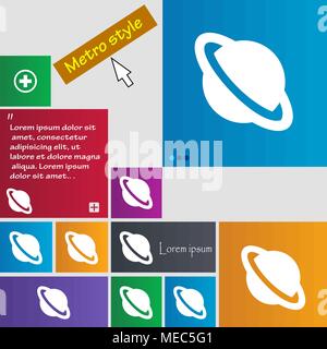Jupiter planet icon sign. buttons. Modern interface website buttons with cursor pointer. Vector illustration Stock Vector