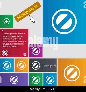 Cancel icon sign. buttons. Modern interface website buttons with cursor pointer. Vector illustration Stock Vector