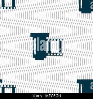 negative films icon symbol.. Seamless pattern with geometric texture. Vector illustration Stock Vector