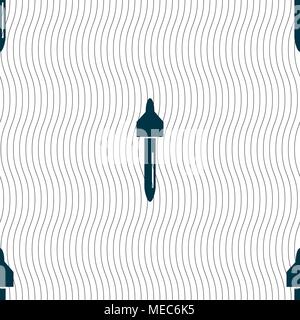 dropper sign icon. pipette symbol. Seamless pattern with geometric texture. Vector illustration Stock Vector