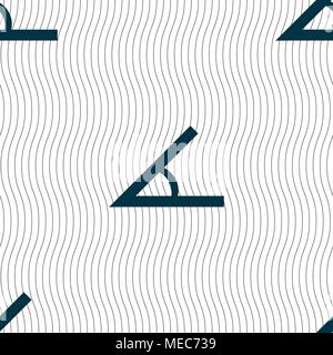 Angle 45 degrees icon sign. Seamless pattern with geometric texture. Vector illustration Stock Vector