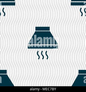 Kitchen hood icon sign. Seamless pattern with geometric texture. Vector illustration Stock Vector