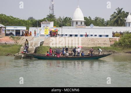 Boat and ships on the Sunderbans Stock Photo