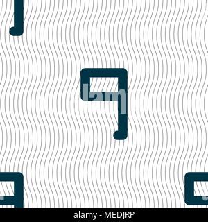 number Nine icon sign. Seamless pattern with geometric texture. Vector illustration Stock Vector