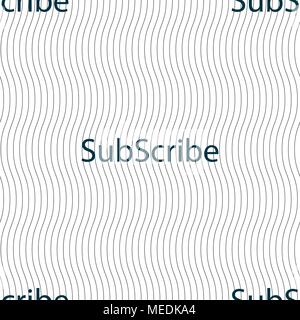 Subscribe sign icon. Membership symbol. Website navigation. Seamless pattern with geometric texture. Vector illustration Stock Vector