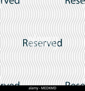 Reserved sign icon. Seamless pattern with geometric texture. Vector illustration Stock Vector