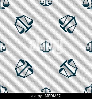 Scales balance. Seamless pattern with geometric texture. Vector illustration Stock Vector