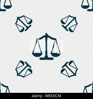 Scales balance. Seamless pattern with geometric texture. Vector illustration Stock Vector