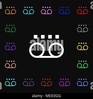 audio cassette icon sign. Lots of colorful symbols for your design. Vector illustration Stock Vector