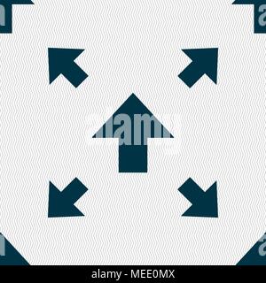 This side up sign icon. Fragile package symbol. Seamless pattern with geometric texture. Vector illustration Stock Vector