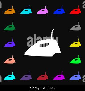 Iron icon sign. Lots of colorful symbols for your design. Vector illustration Stock Vector