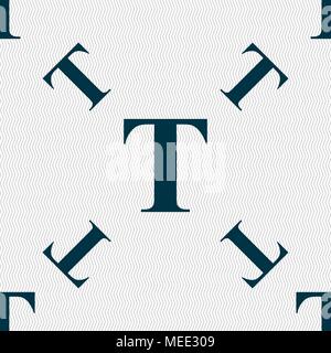 Text edit icon sign. Seamless pattern with geometric texture. Vector illustration Stock Vector