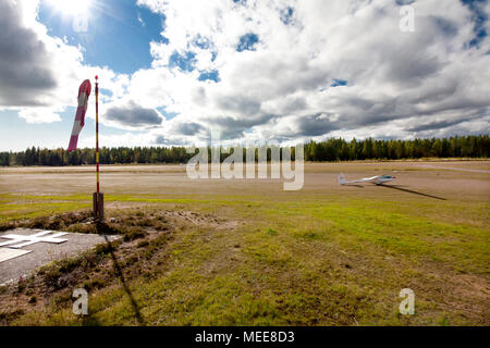 KOTKA, FINLAND - SEPTEMBER 17, 2017: airfield for light non-motorized planes Stock Photo