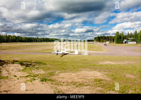 KOTKA, FINLAND - SEPTEMBER 17, 2017: airfield for light non-motorized planes Stock Photo