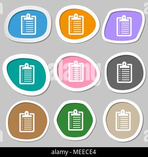 Notebook Symbols notebook symbols. Multicolored paper stickers. Vector illustration ...