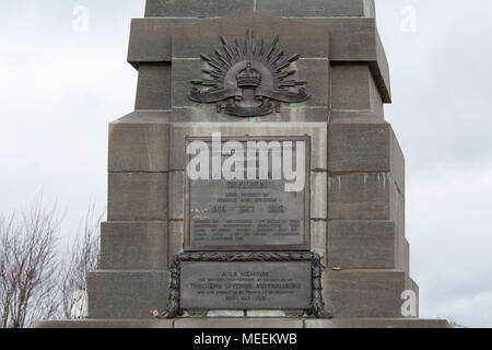 Monument of the Third Australian Division Memorial, Sailly‑le‑Sec on the Somme WWI Stock Photo