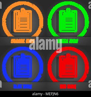 notebook icon. Fashionable modern style. In the orange, green, blue, red design. Vector illustration Stock Vector