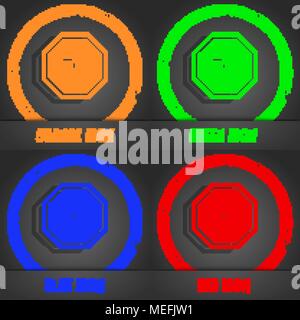 Stop icon. Fashionable modern style. In the orange, green, blue, red design. Vector illustration Stock Vector