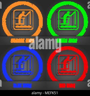 fishing icon. Fashionable modern style. In the orange, green, blue, red design. Vector illustration Stock Vector