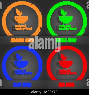 healthy food concept icon. Fashionable modern style. In the orange, green, blue, red design. Vector illustration Stock Vector