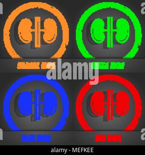 Kidneys icon. Fashionable modern style. In the orange, green, blue, red design. Vector illustration Stock Vector
