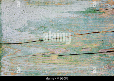 Abstract background of old peeled blue painted wooden boards Stock Photo