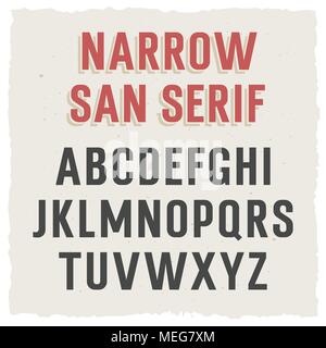 Trendy sans serif font in uppercase / Vectors Stock Vector