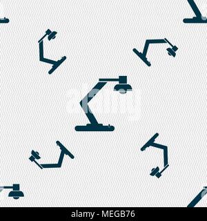 light, bulb, electricity icon sign. Seamless pattern with geometric texture. Vector illustration Stock Vector