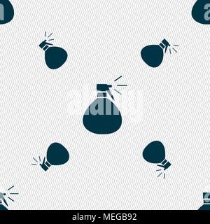 plastic spray of water icon sign. Seamless pattern with geometric texture. Vector illustration Stock Vector