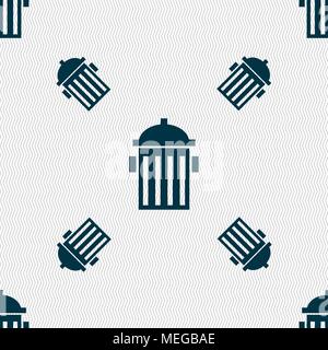 fire hydrant icon sign. Seamless pattern with geometric texture. Vector illustration Stock Vector