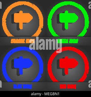 Information Road  icon symbol. Fashionable modern style. In the orange, green, blue, green design. Vector illustration Stock Vector