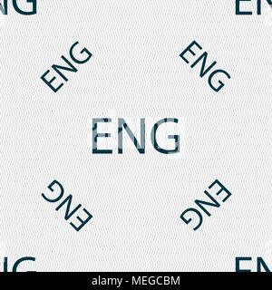 English sign icon. Great Britain symbol. Seamless pattern with geometric texture. Vector illustration Stock Vector