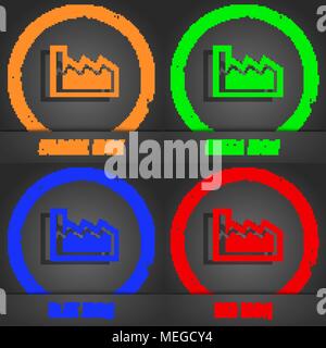 Chart icon symbol. Fashionable modern style. In the orange, green, blue, green design. Vector illustration Stock Vector