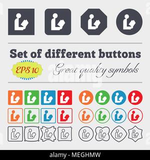 read a book icon sign. Big set of colorful, diverse, high-quality buttons. Vector illustration Stock Vector